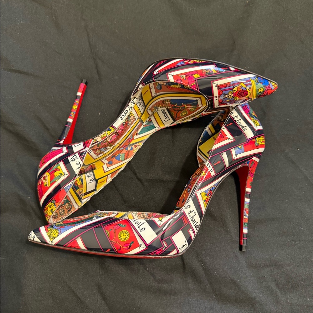 Christian Louboutin Iriza 100 Patent Tarot Pumps